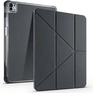 iPad Air 13 2025 M3 Kılıf Zore Tri Folding Kalem Bölmeli Standlı Kılıf - Siyah