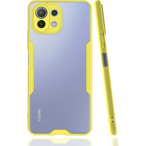 Xiaomi Mi 11 Lite Kılıf Btbm Parfe Kapak-Sarı