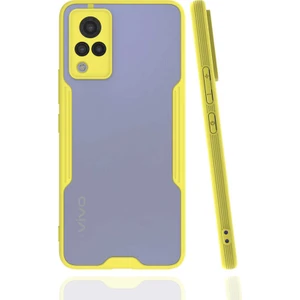 Vivo V21 Kılıf Btbm Parfe Kapak-Sarı
