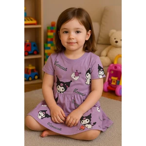 Kuromi Kiz Elbise 100% Pamuklu