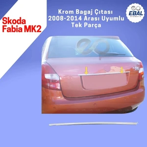 Ebal Oto Skoda Fabia Mk2 Krom Bagaj Çıtası 2008-2014 P. Çelik
