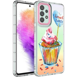Galaxy A33 5g Kılıf Kamera Korumalı Renkli Desenli Sert Silikon Btbm Korn KAPAK-NO15