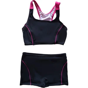 Kız Çocuk Şortlu Siyah Yüzücü Bikini Takımı