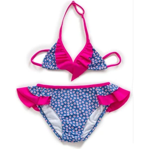 Kız Çocuk Desenli Üçgen Bikini Takımı