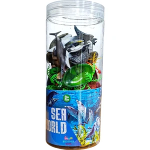 Brother Toys Tüpte 29 Parça Okyanus Hayvanları 12 Balık 15 Aksesuar Köpek Balığı Penguen Kaplumbağa Vatoz Balina