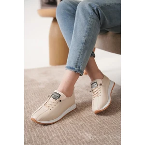 Kadın Lastik Bağcıklı Ortopedik Taban Sneaker Spor Ayakkabı