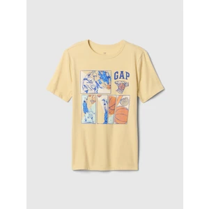 Erkek Çocuk Sarı Gap Logo Grafikli T-Shirt