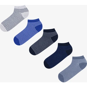 Erkek Stripe 5li Çok Renkli Patik Çorap