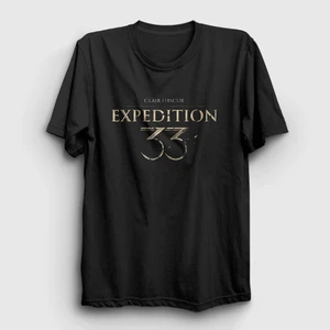 Unisex Siyah Logo Clair Obscur Expedition 33 T-Shirt