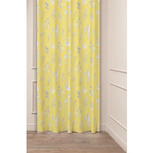 Çiçek Yaprak Bohem Sade Soft Pastel Desenli Özel Tasarım Dijital Baskılı (Tek Kanat) Şık Fon Perde