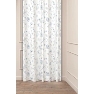 Çiçek Yaprak Bohem Sade Soft Pastel Desenli Özel Tasarım Dijital Baskılı (Tek Kanat) Şık Fon Perde