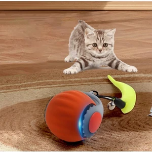 Yeni Nesil Hareketli Otomatik Yuvarlanan Tüylü Top Kedi Oyuncağı Şarj Edilebilir Interaktif Oyuncak 1