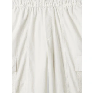 Kadın Kırık Beyaz Kargo Paraşüt Pull-On Pantolon