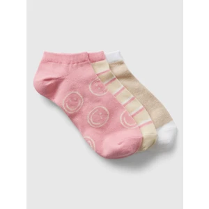 Kadın Pembe Bilekte 3'lü Çorap Seti