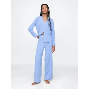 Kadın Mavi Modal Karışımlı Pijama Altı