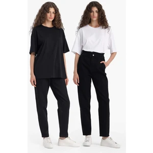Regular Fit Bisiklet Yaka 2'li Kısa Kollu Tişört F5591AX25SM
