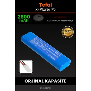 Tefal X-Plorer 75 2600mAh Robot Süpürge Bataryası - Gerçek Kapasite, Maksimum Güvenlik