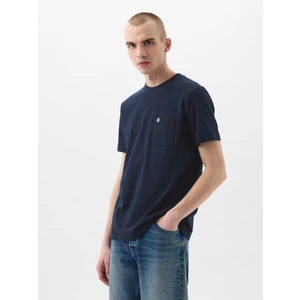 Erkek Lacivert Organik Pamuk Cepli T-Shirt