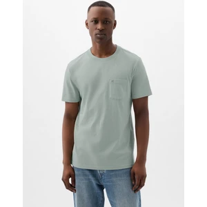 Erkek Yeşil Organik Pamuk Cepli T-Shirt