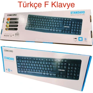F Türkçe Standart Klavye USB Concord C-72
