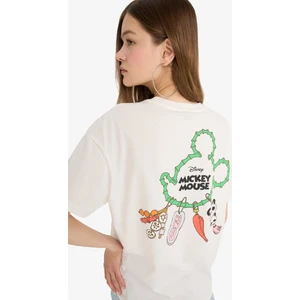 Coool Disney Mickey & Minnie Oversize Geniş Kalıp Sırt Baskılı Kısa Kollu Tişört F5167AX25SM