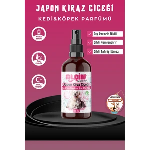 Kedi ve Köpek Parfümü Parazit Karşıtı Içerikli Japon Kiraz Çiçeği Kokulu 100 ml Cam Şişe