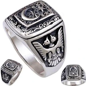 925 Ayar Gümüş Devlet Bahçeli Yüzüğü