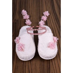 1014 Pembe Sarkan Küpeli Taç ve Terlik