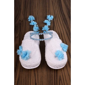 1014 Mavi Sarkan Küpeli Taç ve Terlik