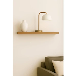 50 cm Safir Meşe Mdf Uçan Duvar Rafı Gizli Bağlantı Kitaplık