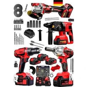 Kömürsüz RED4ST 20AHX 4'lü Set Akülü Şarjlı Vidalama + Somun Sökme + Taşlama + Kırıcı Delici Seti