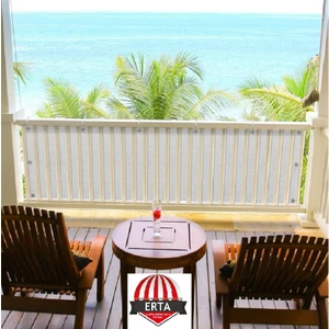 10 Metre x 65 cm Beyaz Renk Polyester Balkon Demiri Brandası Su Geçirmez  650G