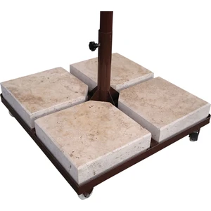 60 cm x 60 cm Mermer Şemsiye Ayağı Altlığı Tekerlekli Stoplu Tüm Şemsiyelere Uyumludur