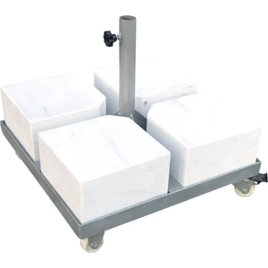 60 cm x 60 cm Mermer Şemsiye Ayağı Altlığı Tekerlekli Stoplu Tüm Şemsiyelere Uyumludur