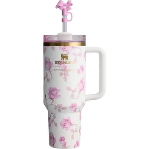 Quencher Pipetli Termos Bardak 1.18 Lt Loveshackfancy Beyaz