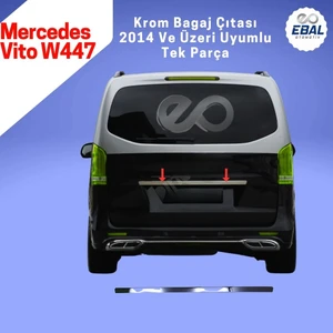 Ebal Oto Mercedes Vito W447 Krom Bagaj Çıtası 2014 Üzeri P. Çelik