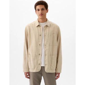 Erkek Açık Bej Keten Ceket
