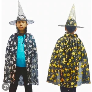 Çocuk Halloween Pelerini – Cadılar Bayramı Kostümü | Unisex Siyah Pelerin