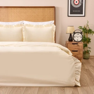 Soft Fırfırlı Tek Kişilik Nevresim Takımı - Taş