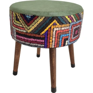 Ustaagac Etna Gökkuşağı Yeşil Renkli Puf – Gürgen Ayaklı, Çok Amaçlı Kullanım