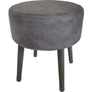 Ustaagac Dekoratif Gri Puf | Yüksek Ayaklı, Ev & Ofis Için Uyumlu