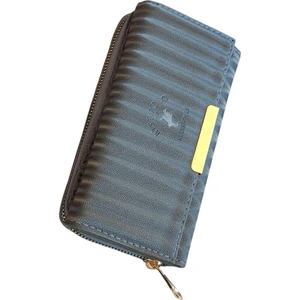 Zebra Desenli Renkli Yumuşak Kumaş Yüzey Çok Gözlü Continantel Kadın Cüzdanı 20X10X5