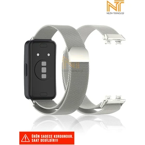 Huawei Band 8/9/10 Uyumlu Örgü Metal Hasır Kordon