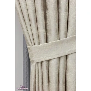 Fon Perde Royal Desen, Yeni Sezon, Pileli, Kırışmaz, Bej, Özel Koleksiyon (Tek Kanat)