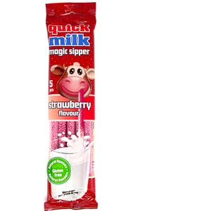 Quick Milk Çilekli Sihirli Pipet 5'li