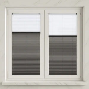 Plise Perde Gece Gündüz Çiftli Sistem (Vidalı montaj)  Cam Balkon Perdesi,Ev Perdesi,Ofis Perdesi