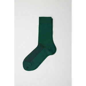 Merserize Fileli Erkek Soket Çorap Yeşil