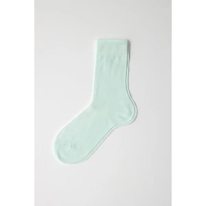 Merserize Fileli Erkek Soket Çorap Açık Turkuaz