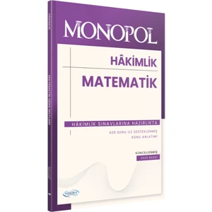 Monopol Yayınları 2025 Hakimlik Matematik Ders Notları