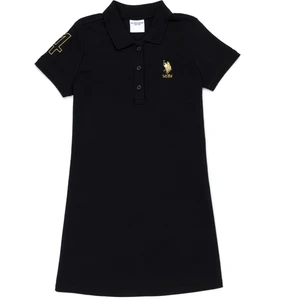 U.S. Polo Assn. Kız Çocuk Siyah Örme Elbise 50270099-VR046
